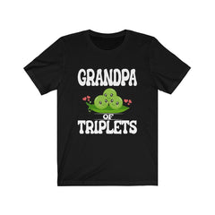 Grandpa of triplets grandfather announcement gift tee
