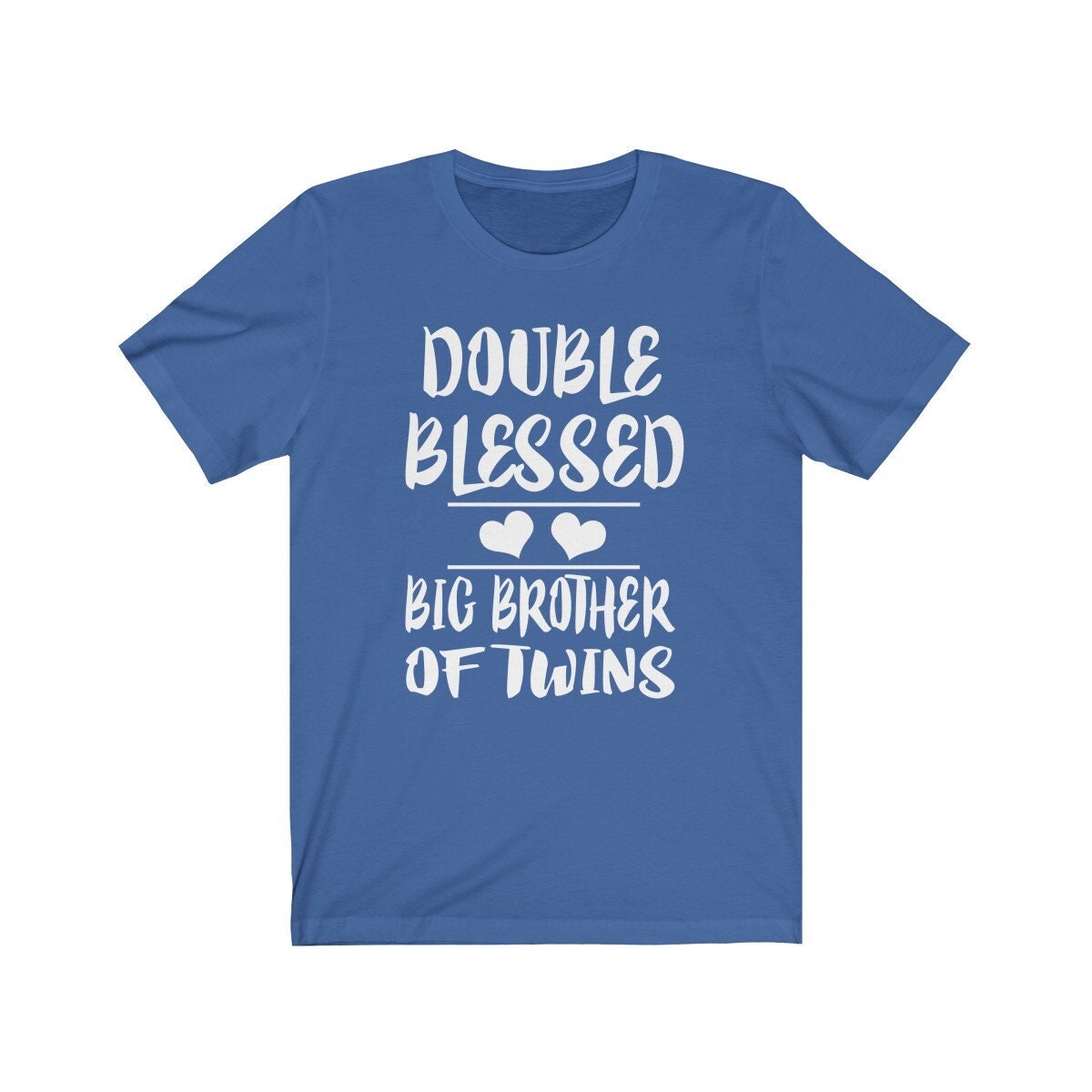 Double blessed big brother of twins sibling announcement tee
