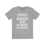 Double Blessed Big Brother Of Twins, Big Brother Of Twins T-Shirt, Brother of Twins Shirt, Twins Brother Gift T-Shirt Image 2