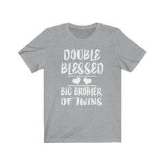 Double blessed big brother of twins sibling announcement tee