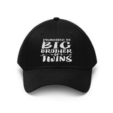 Promoted To Big Brother Of Twins Gift Unisex Twill Hat Image 1