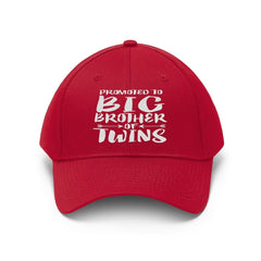 Promoted To Big Brother Of Twins Hat - big brother of twins print design