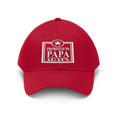 Promoted To Papa Dad Father Hat - papa print design