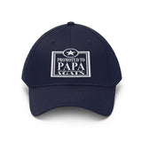 Promoted To Papa Dad Father Gift Unisex Twill Hat Image 2