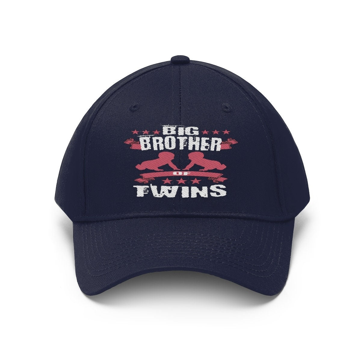 Big Brother Of Twins Gift, Brother Of Twins Hat, Brother Of Twins Gift, Big Brother Of Twins Unisex Twill Hat Image 1