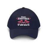 Big Brother Of Twins Gift, Brother Of Twins Hat, Brother Of Twins Gift, Big Brother Of Twins Unisex Twill Hat Image 1