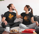 Squirrel Acorn Mom Dad Parents Couple Boyfriend Girlfriend Family Matching Animal Gift T-Shirts Image 1
