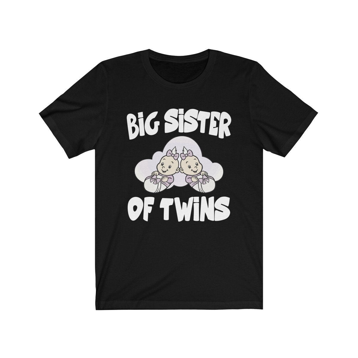 Big Sister Of Twins T-Shirt, Big Sister Of Twins gift, Sister Of Twins Shirt, Twin Sister Shirt, Big Sister Of Twins Announcement Gift Image 1