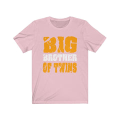 Big brother of twins classic sibling announcement tee for boy