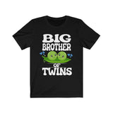 Big Brother Of Twins Shirt, Big Brother Of Twins Gift, Brother Of Twins Announcement, Twins Pregnancy Peas Gift T-Shirt Image 1