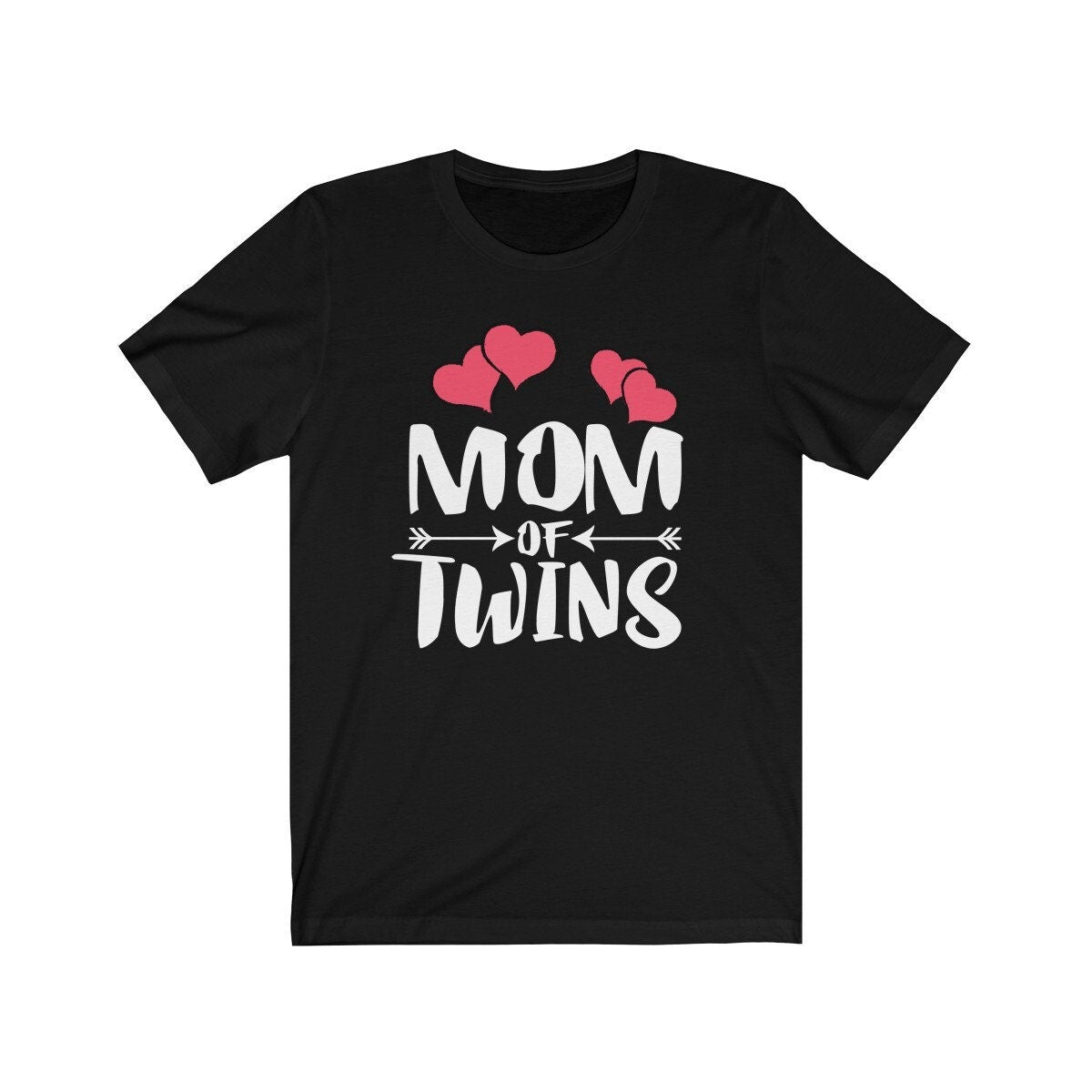 Mom of twins mother announcement gift tee for twin pregnancy