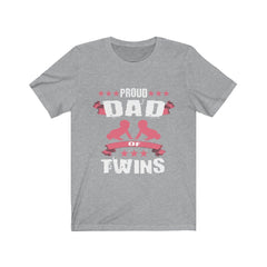 Proud dad of twins father announcement gift tee for twin dad
