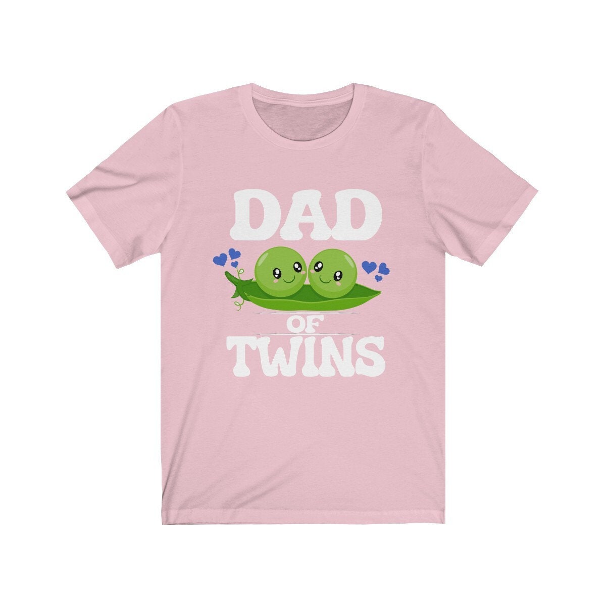 Dad of twins two peas in a pod announcement tee for new father