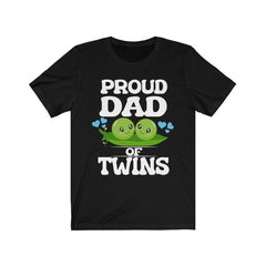 Proud Dad Of Twins T-Shirt - proud dad of twins print design