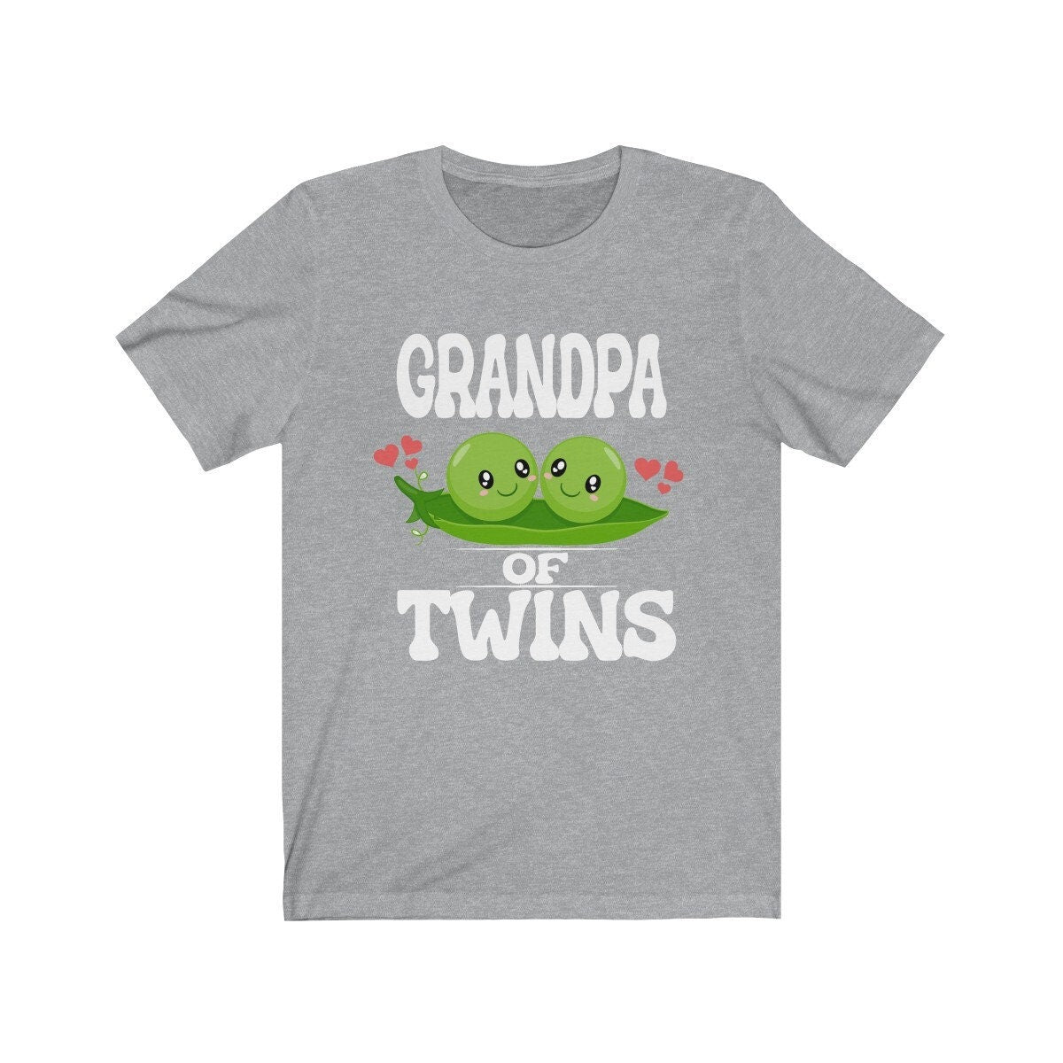 Grandpa Of Twins Announcement T-Shirt - grandpa of twins print design