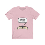 Double Trouble Mom Of Twins Shirt, Mom Of Twins Gift, Twins Mother Pregnancy Gift T-Shirt Image 1