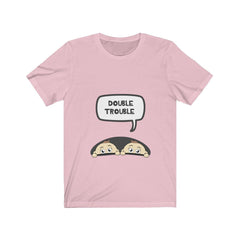 Double trouble mom of twins funny pregnancy announcement tee