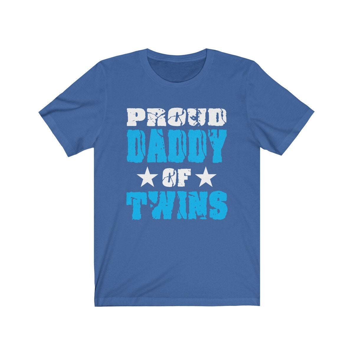 Proud dad of twins father announcement gift tee for twin dad