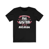 Promoted To Big Sister Again Announcement Gift T-Shirt Image 1