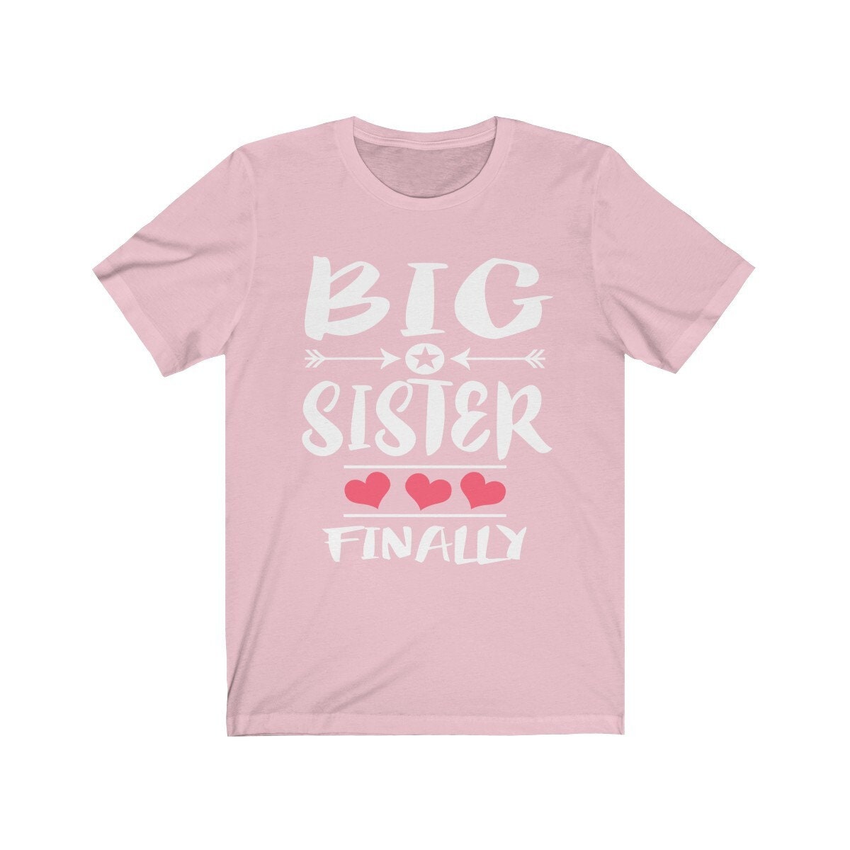 Big sister finally promoted sibling announcement tee for girl