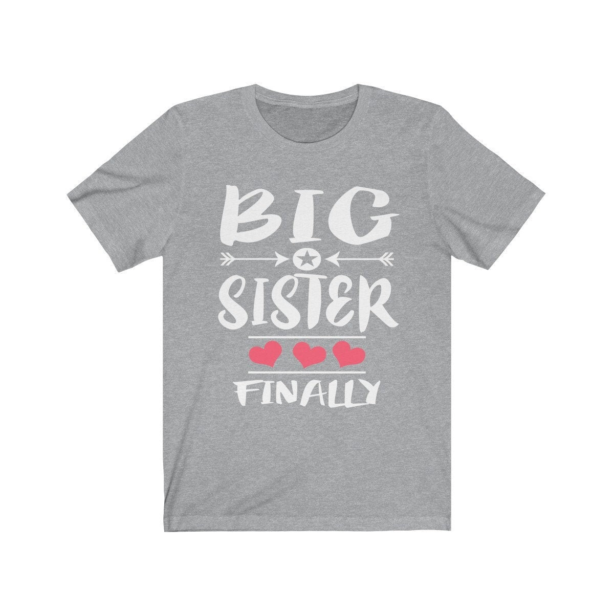 Big sister finally promoted sibling announcement tee for girl