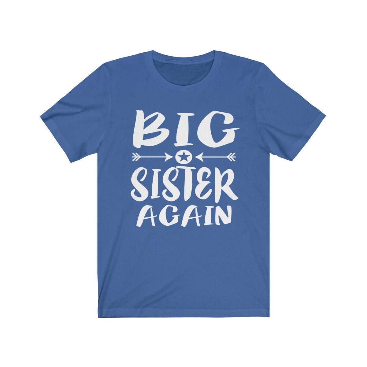 Big sister again sibling announcement tee for second-time sister