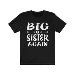 Big sister again sibling announcement tee for second-time sister