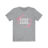 Little Sister Hearts Adult Toddler Kids Gift T-Shirt Image 2