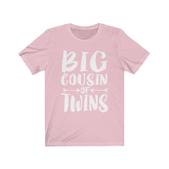 Big cousin of twins family announcement gift tee for cousin