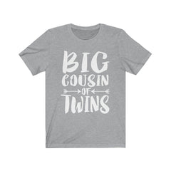 Big cousin of twins family announcement gift tee for cousin