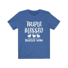Triple Blessed Mom Of Triplets Shirt - mom of triplets print design