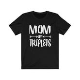 Mom Of Triplets Shirt, Mom Of Triplets Gift, Mother Triplets Pregnancy Announcement T-Shirt Image 1