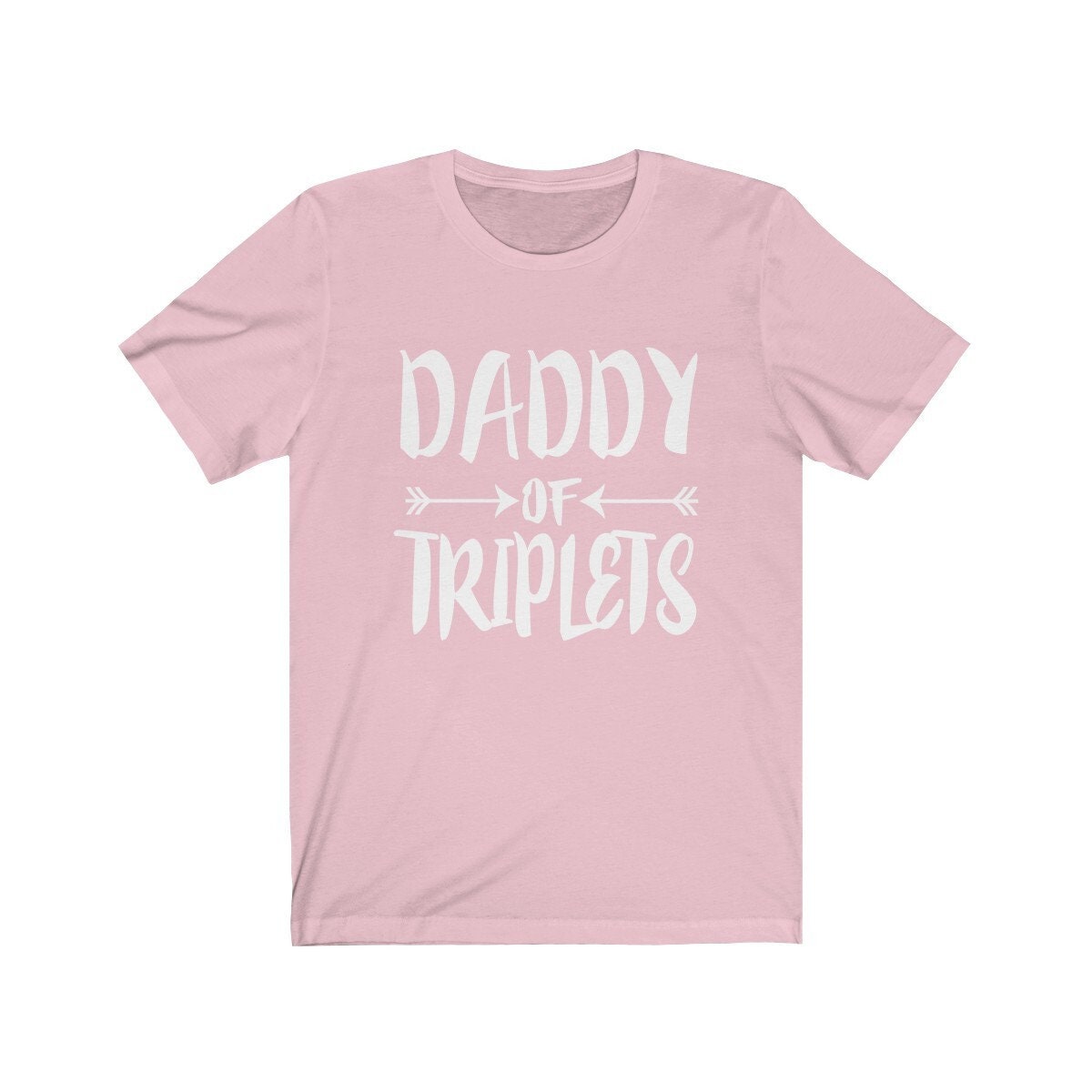 Daddy of triplets three peas in a pod father announcement tee