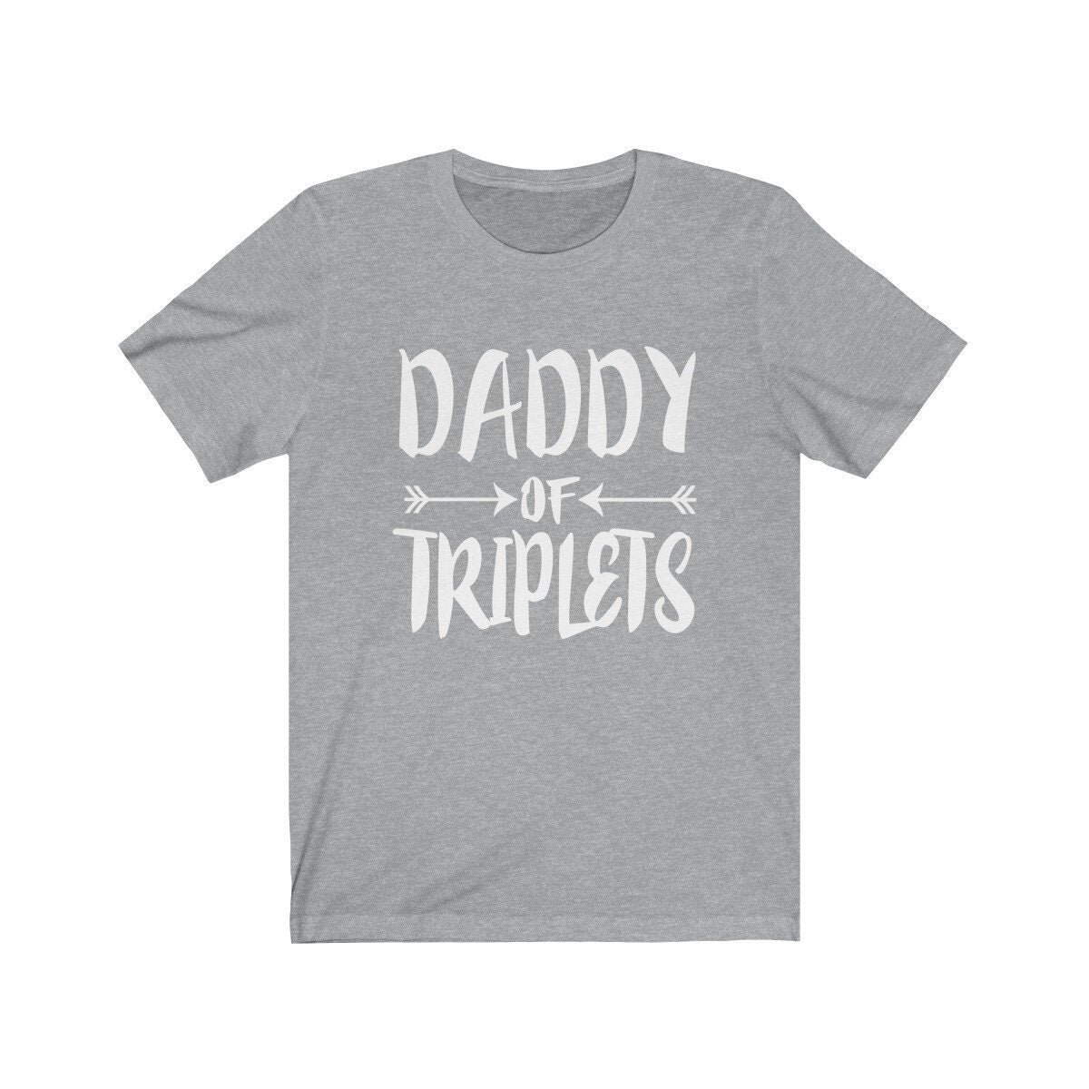 Daddy of triplets three peas in a pod father announcement tee