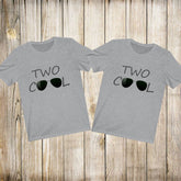 Two Cool Dad Parents Couple Boyfriend Girlfriend Family Matching Gift T-Shirts Image 1