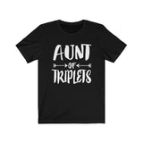 Proud Aunt Of Triplets Shirt, Aunt Of Triplets Gift T-Shirt Image 1