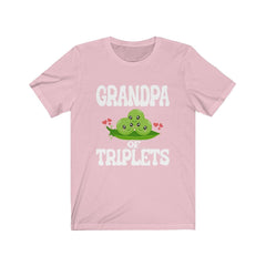 Grandpa of triplets grandfather announcement gift tee