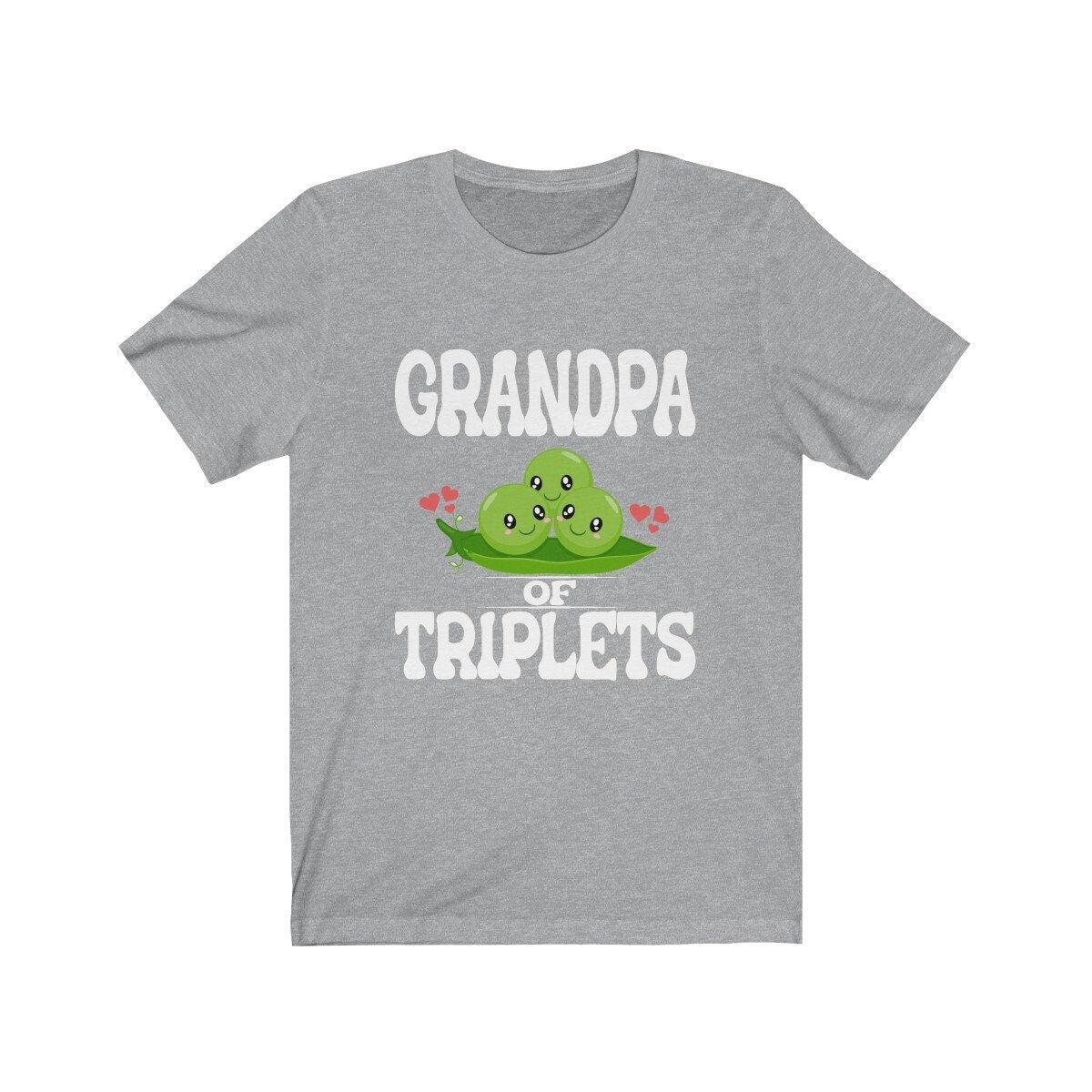 Grandpa of triplets grandfather announcement gift tee