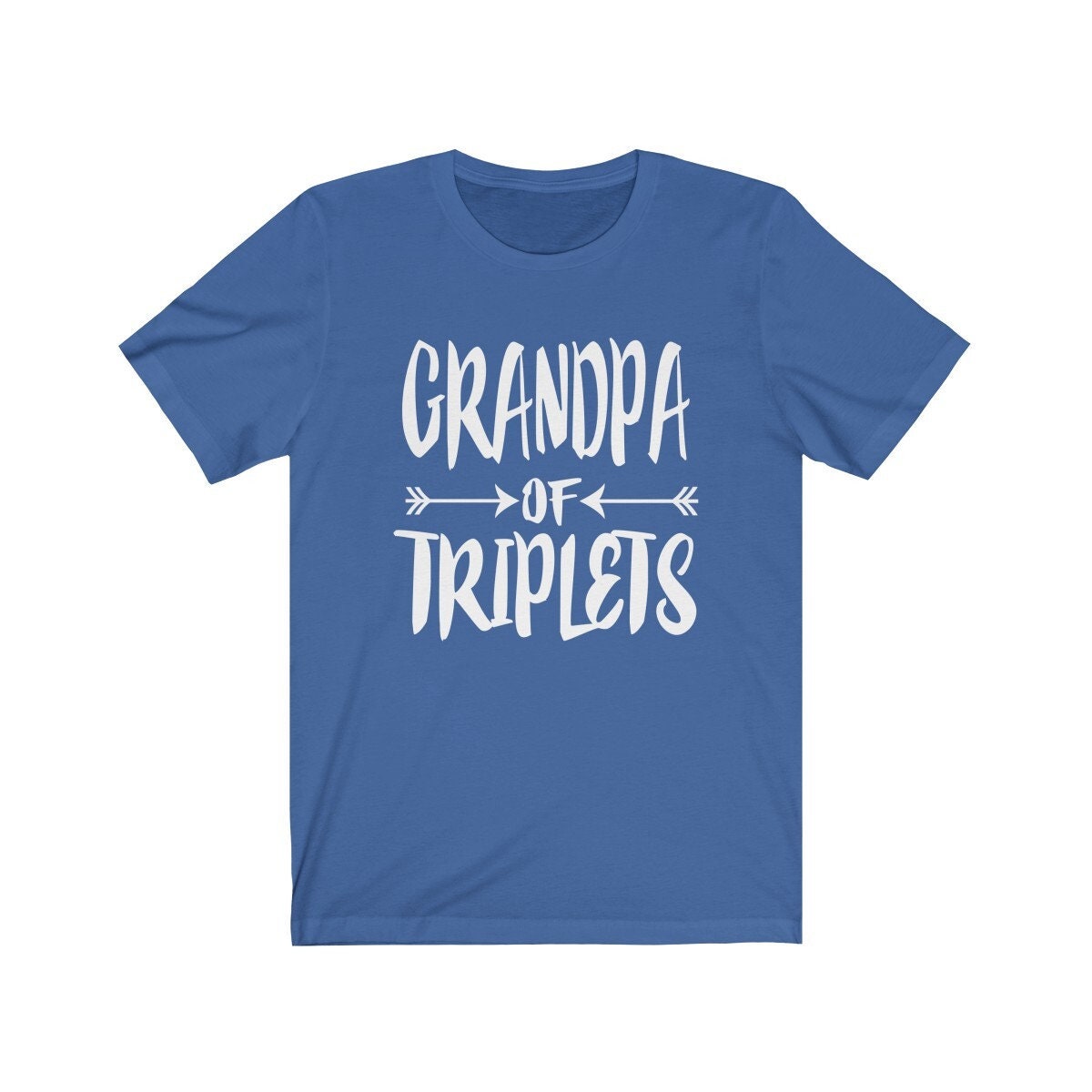Grandpa of triplets three peas in a pod family announcement tee