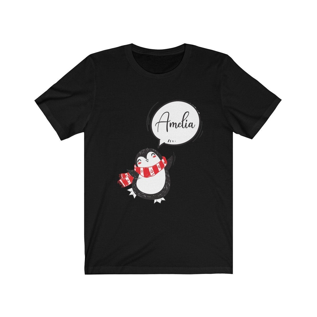 Personalised Name Penguin Shirt - personalised penguin print design