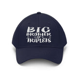 Big Brother Of Triplets Unisex Twill Hat Image 2