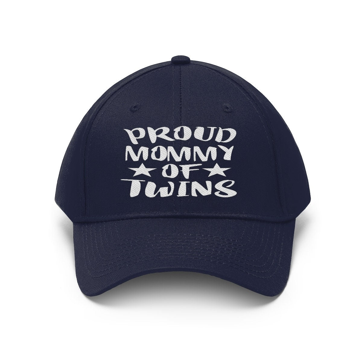 Proud Mommy Of Twins Hat, Mom Of Twins Gift Unisex Twill Hat Image 1