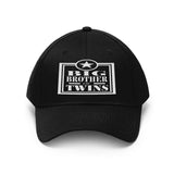 Big Brother Of Twins Hat, Big Brother Of Twins Gift, Big Brother Unisex Twill Hat Image 2