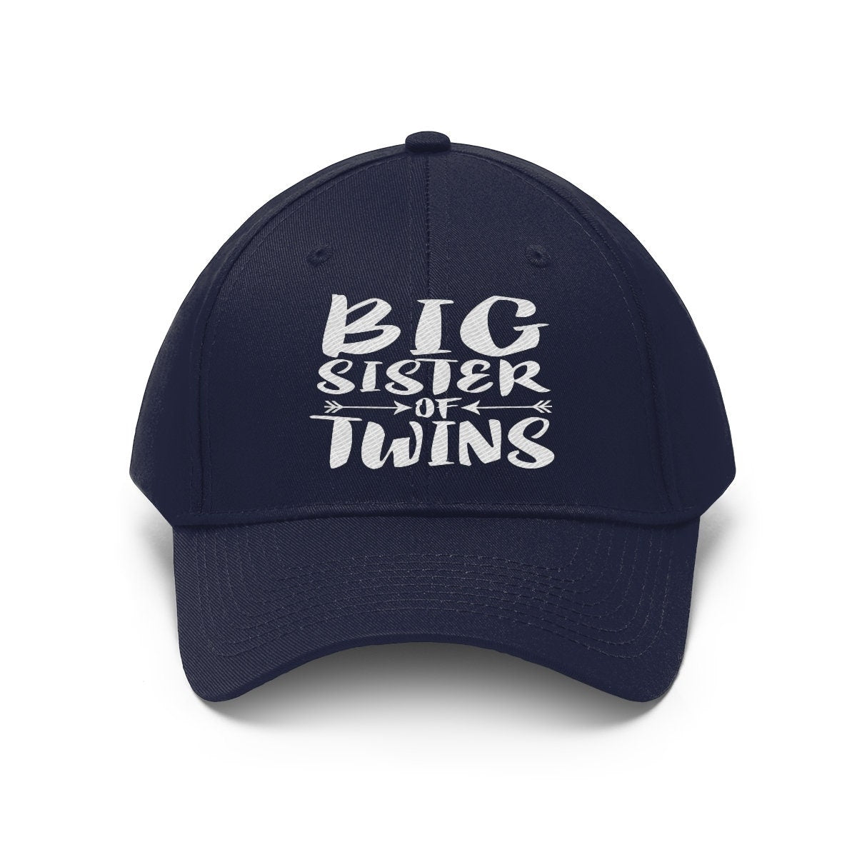 Big Sister Of Twins Gift Unisex Twill Hat Image 1