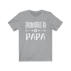 Promoted to papa new dad father announcement tee