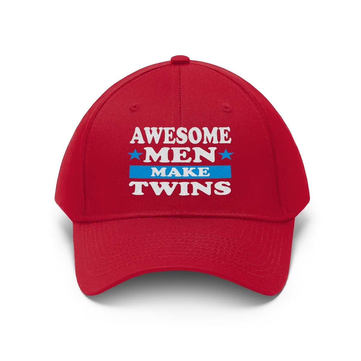 Awesome men make twins dad of twins embroidered twill hat