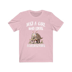 Just A Girl Who Loves Achelousaurus Shirt - Achelousaurus print design
