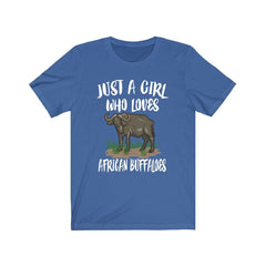 Just A Girl Who Loves African Buffaloes Shirt - African Buffalo print design