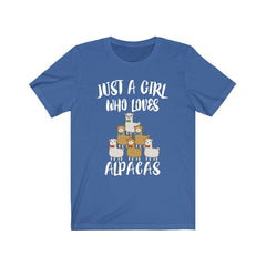 Just A Girl Who Loves Alpacas Shirt - alpaca print design