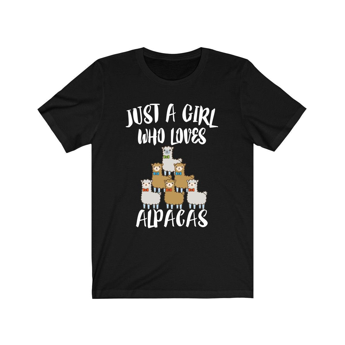 Just A Girl Who Loves Alpacas Shirt, Alpaca Lover Shirt, Alpaca Gift For Girls, Animal Adult Toddler Infant Kids Gift T-Shirt Image 1